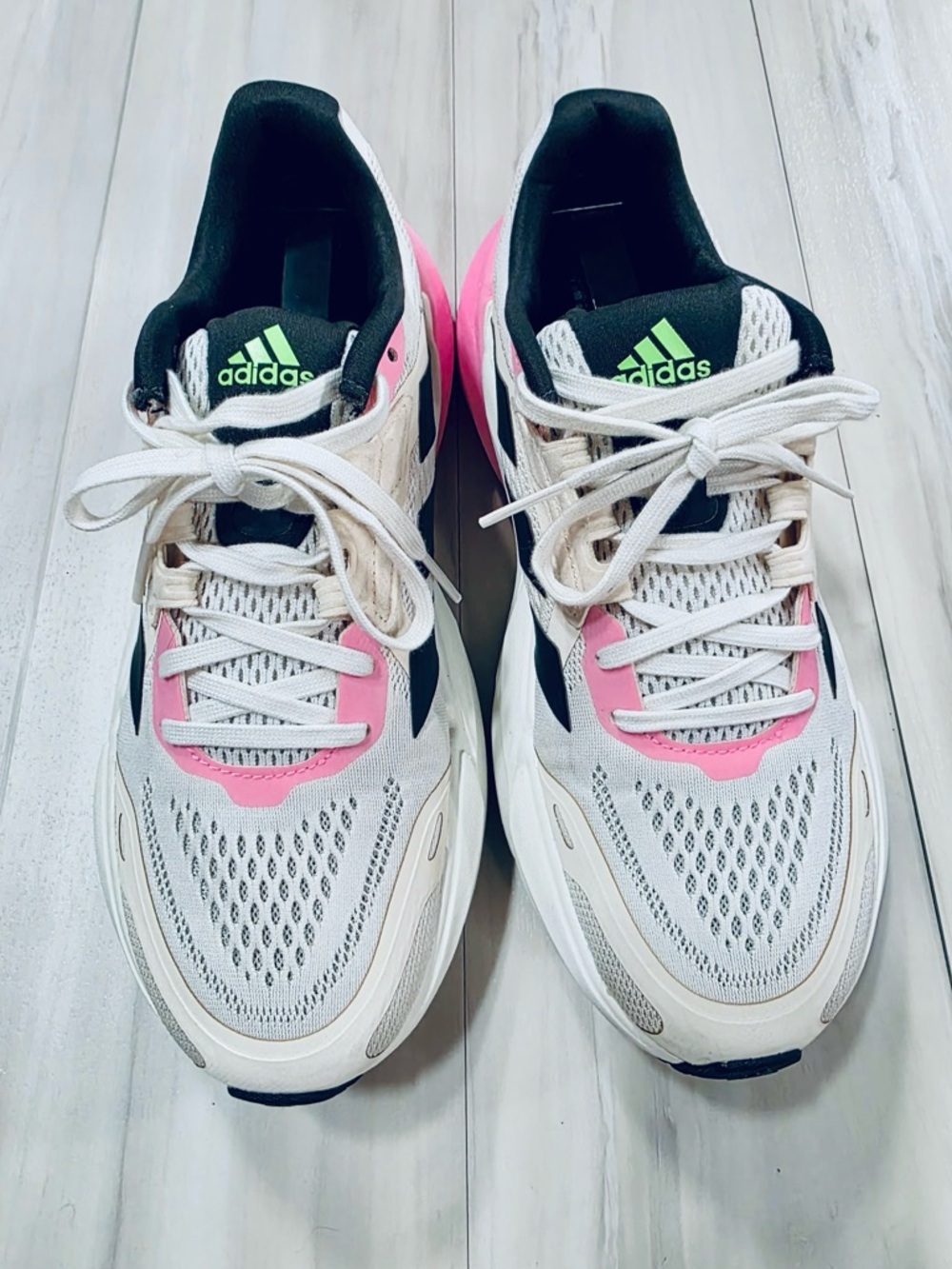 Adidas Adistar 1 women's running shoe in pink and cream - Picture 3 of 5